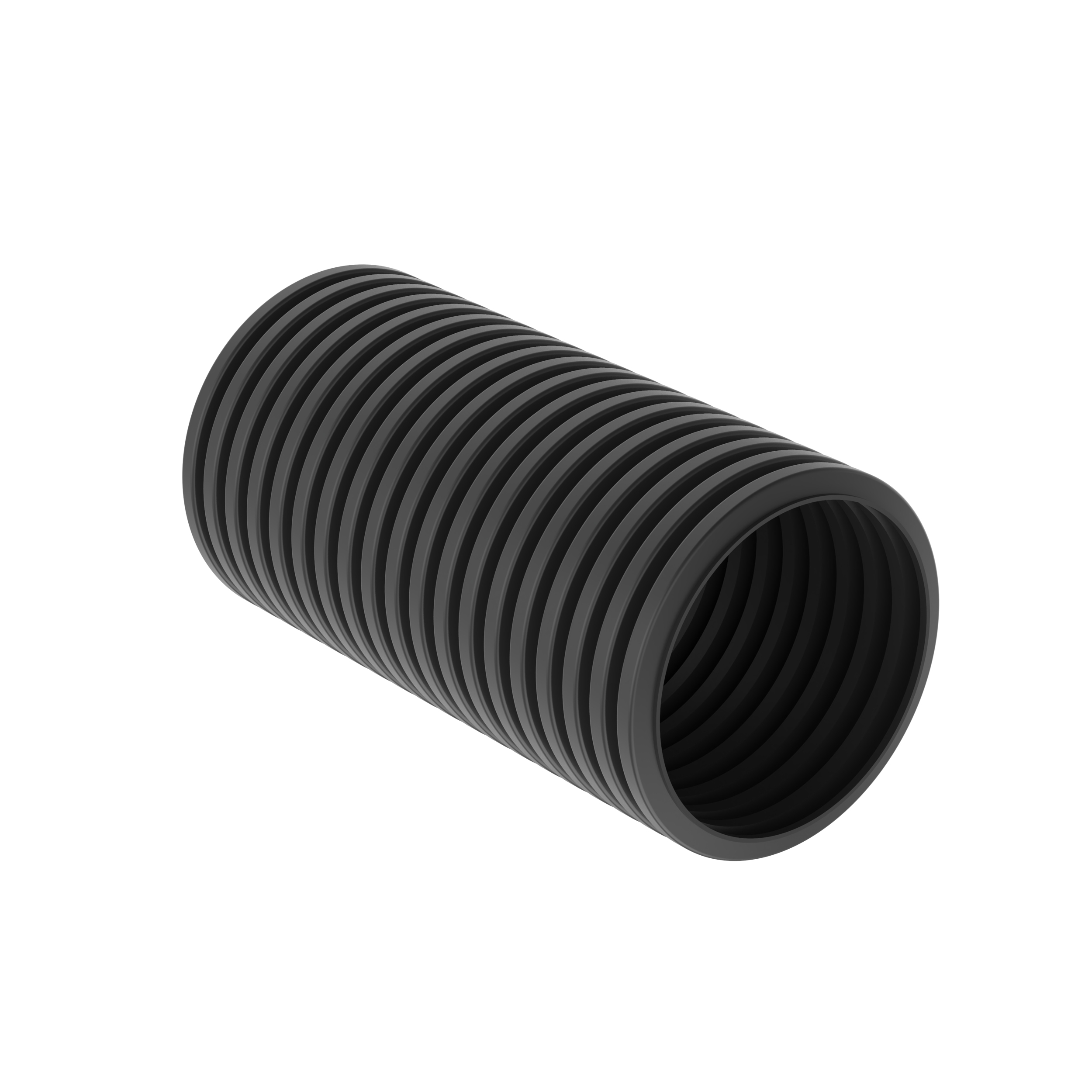 Corrugated Loom Tubing, 1.5 x 10ft L, Black