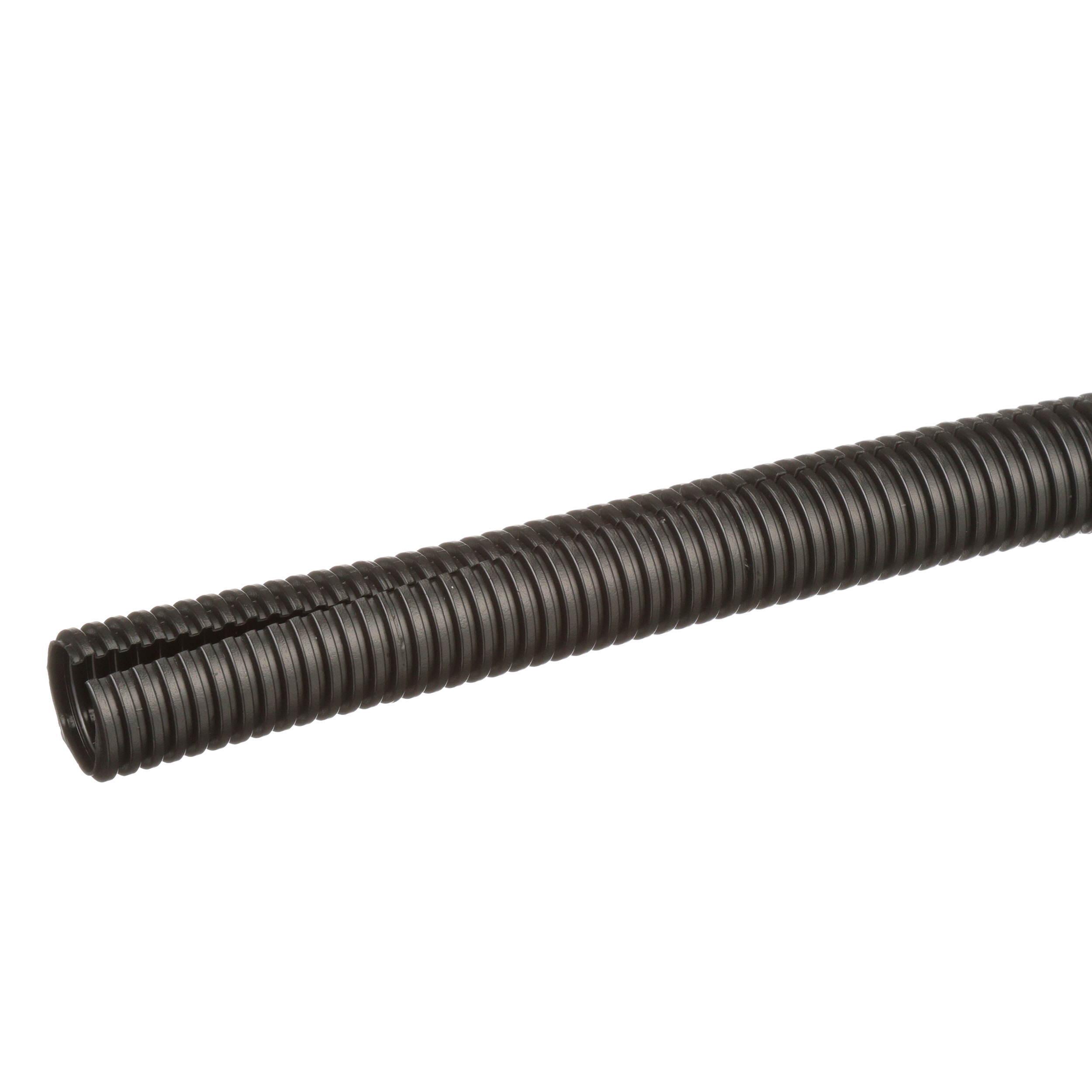 Corrugated Loom Tubing, 0.62 x 100ft L, Blk