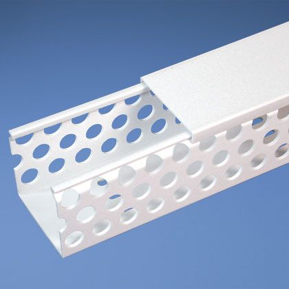 Base Wiring Duct, Type D, Round Hole, 2 x 4 x 1 , White