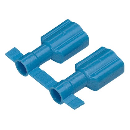 Male Disconnect, Brass, Blue, 16-14 AWG, 0.250 x 0.032 Inch Tab Size