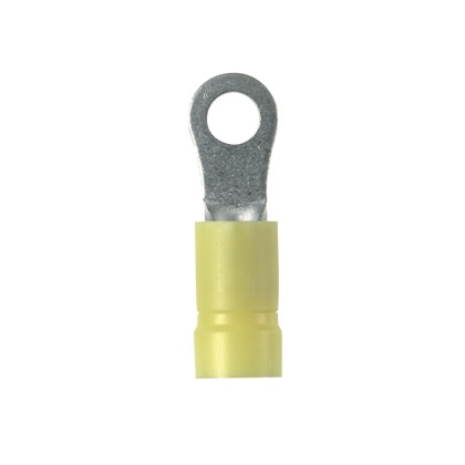 Ring Terminal, Copper, Yellow, 12-10 AWG, #10 Stud Size