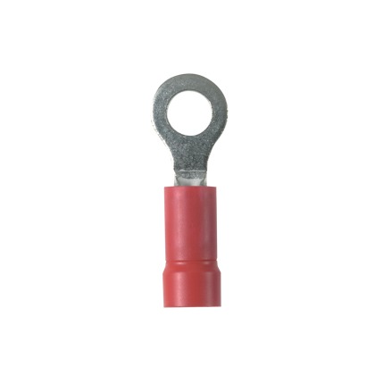 Ring Terminal, Copper, Red, 22-18 AWG, #10 Stud Size