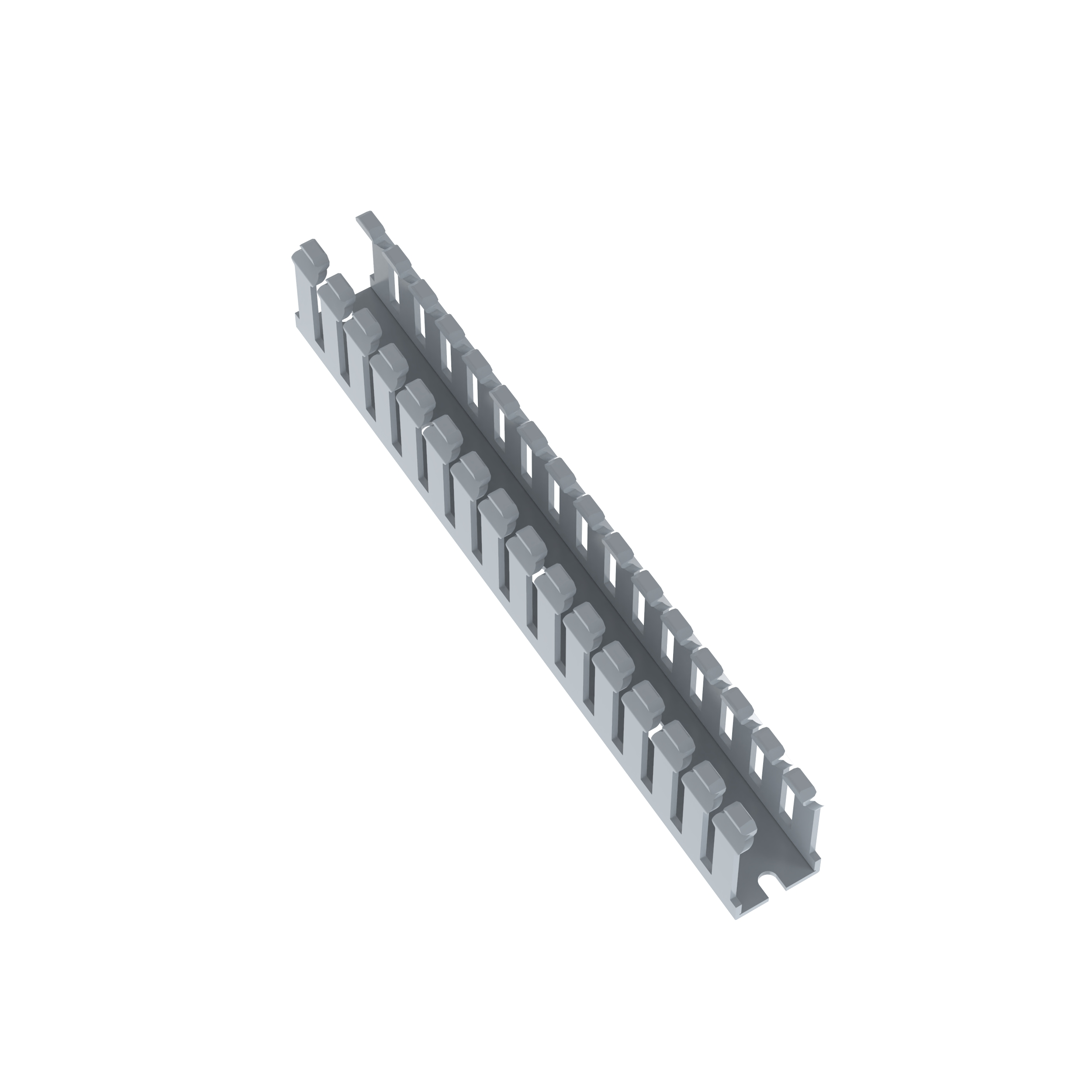 Base Wiring Duct, Type F, Narrow, Adhesive, Light Gray, 0.75 x 1.5 x 1