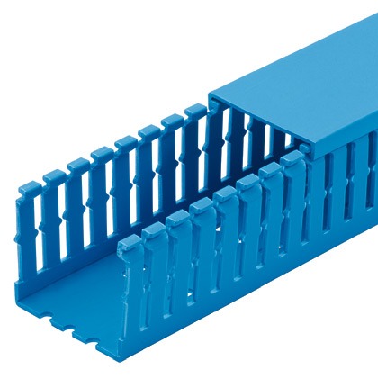 Base Wiring Duct, PVC, Intrinsic Blue, 1.25 x 1.62 Inch Duct Size