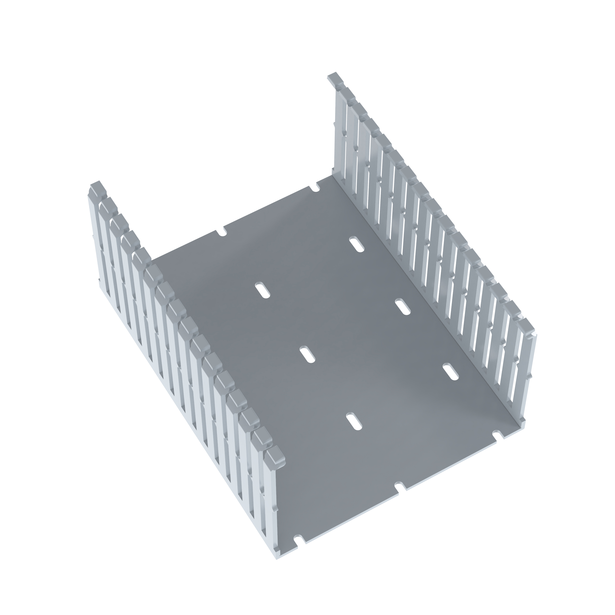 Base Wiring Duct, Type F, Narrow, Light Gray, 6 x 4 x 1 