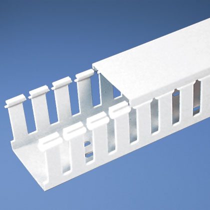Base Wiring Duct, Type G, Wide Slot, White, x 1 x 1 