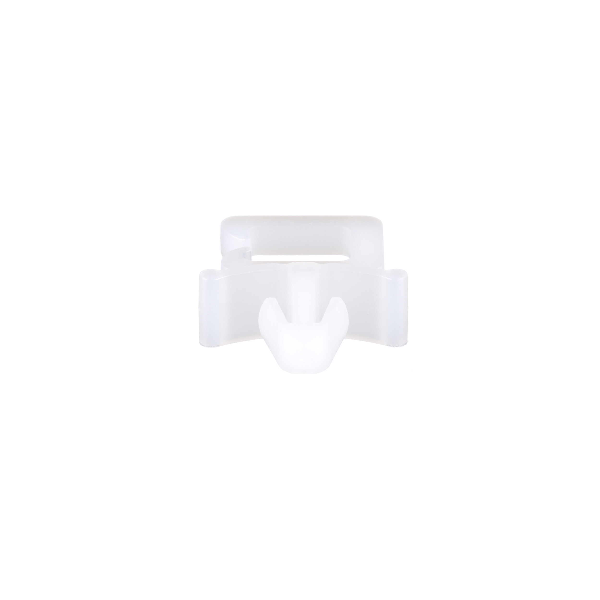Wire Saddle, Natural, PA 6.6, Push Barb, 0.75 x 0.44 Inch Size