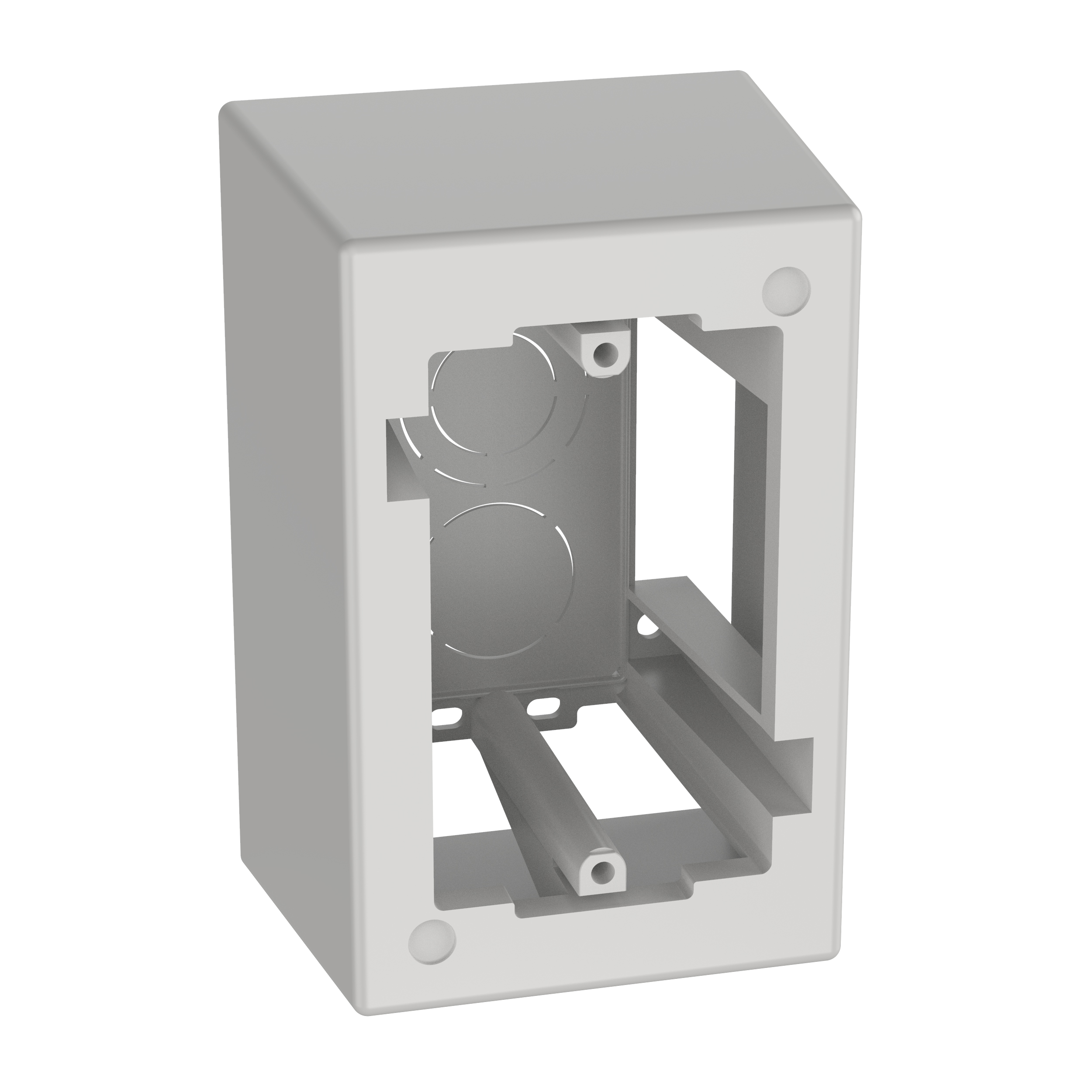 Junction Box, Low V, Adh, Wh, 1-Gang, Deep
