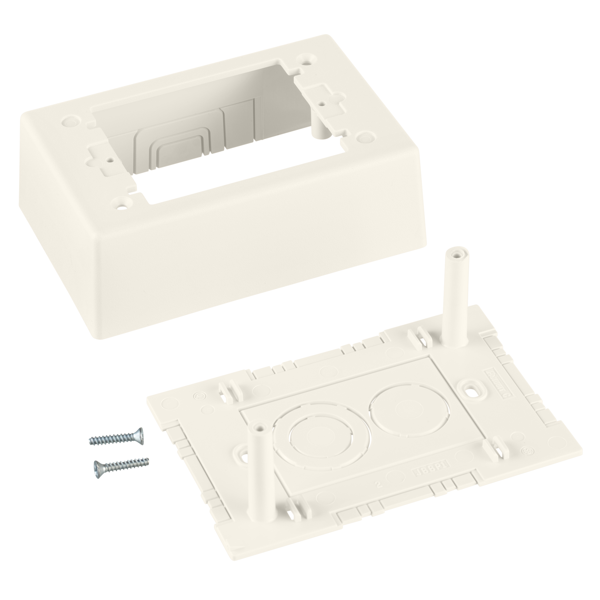 Junction Box, Pw, Wh, 1-Gang, 5.12