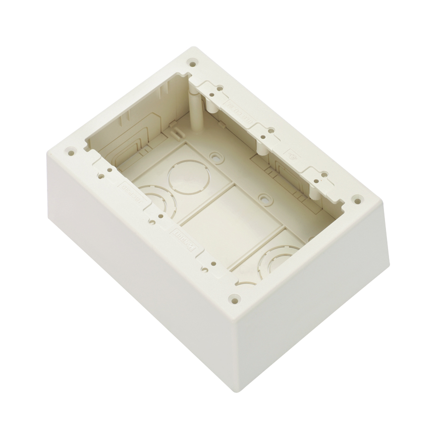 3-Gang Junction Box, Non-Metallic, White