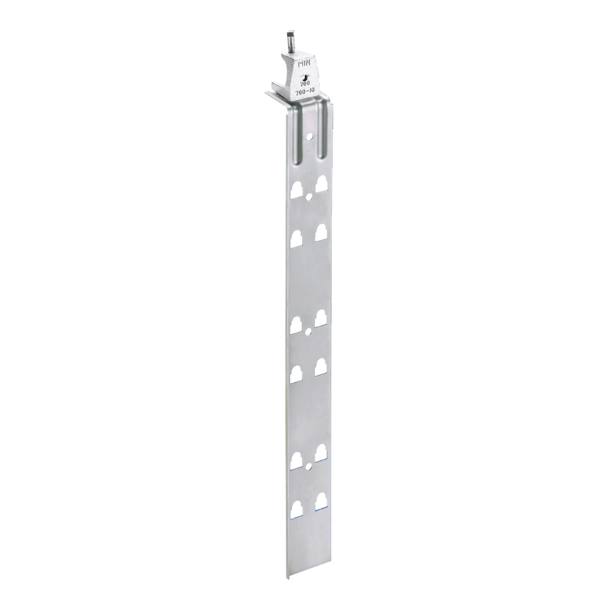 Clamp Bracket, Galvanized Steel, Silver, 1.96 x 17.97 Inch Size