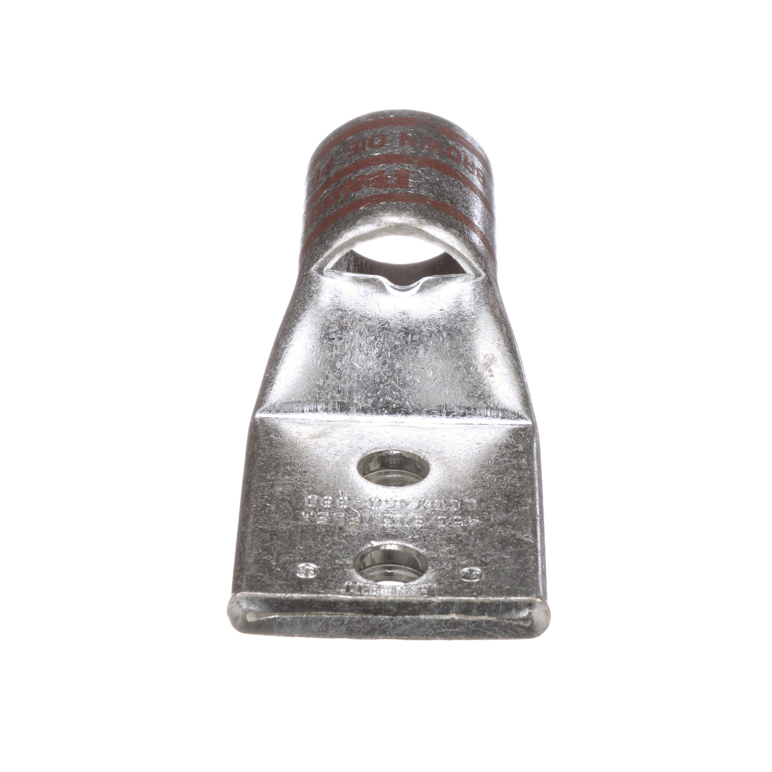 Copper Compression Lug, 2 Hole, 45 Degree Bend0 Kcmi