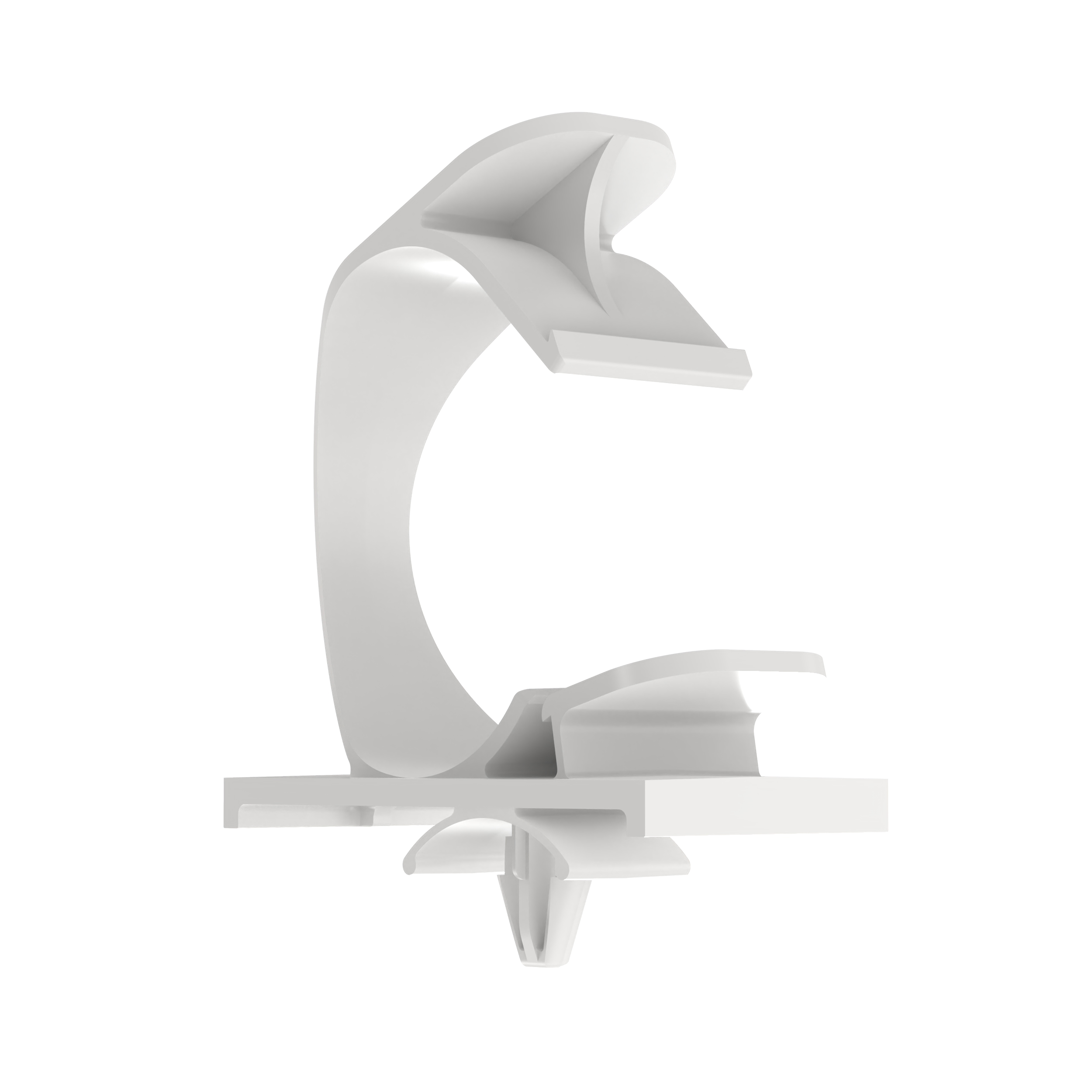 Latching Wire Clip, Push Barb, Nylon 6.6, Natural, 0.38 Inch Max. Bundle Dia.