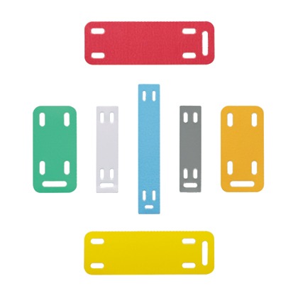 Marker Plate, Polyester/Polyolefin, Blue, 2 x 1 Inch Plate Size, 500 Markers