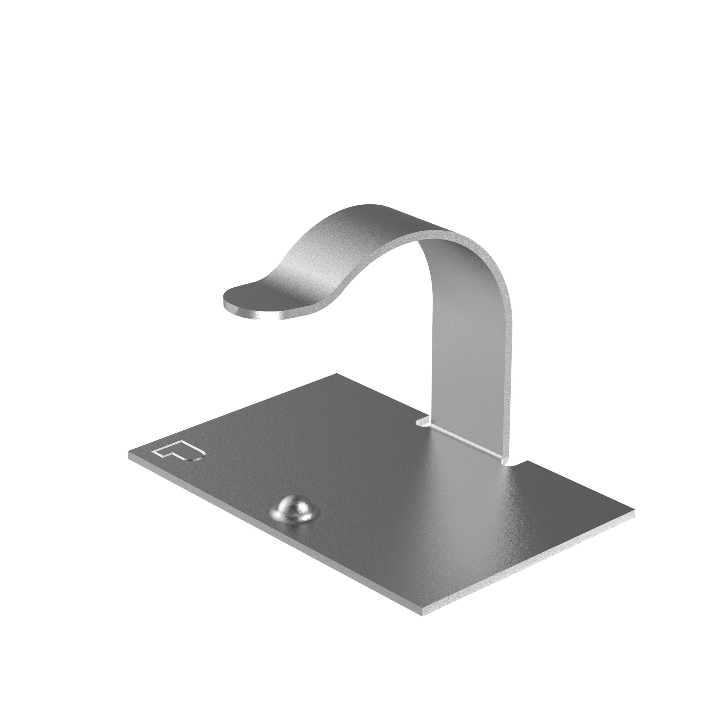 Cord Clip, Steel, Silver, 0.25 Inch Max. Bundle Dia.
