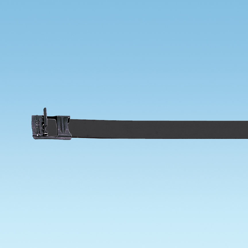 Strapping, Stainless Steel 316, Black, 8 Inch Max. Bundle Dia.
