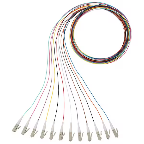 1-Fiber Om4 Lc To Pigtail, 90 Degree Bend0µm Tig
