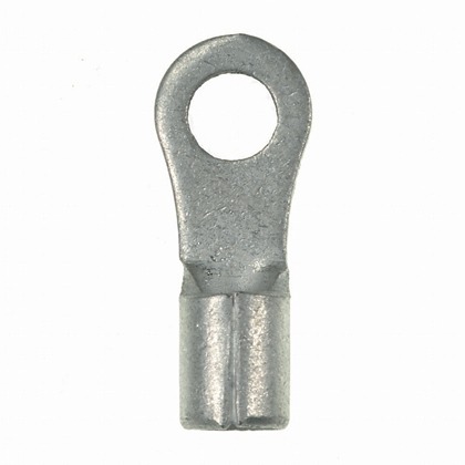 Ring Terminal, Copper, Silver, 16-12 AWG, #8 Stud Size