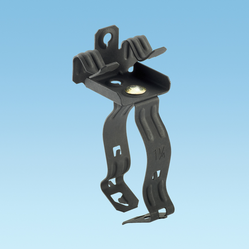 Beam Clamp, Bottom Mount, Snap Close Conduit Clip, 5/16 Inch Max. Flange Thickness