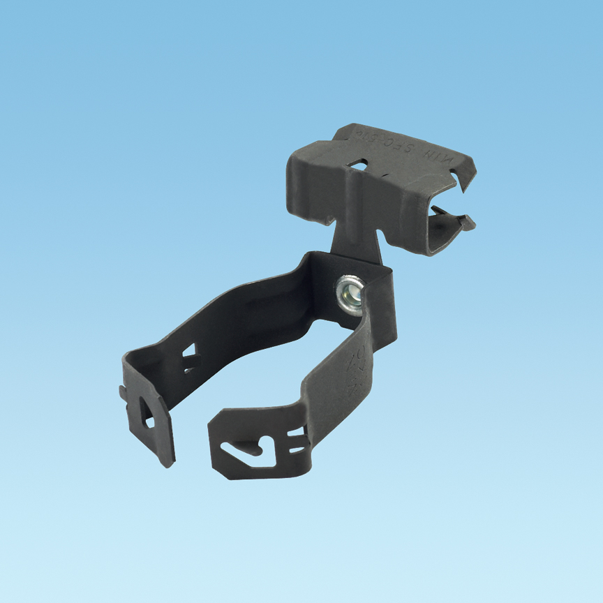 Beam Clamp, Side Mount, Snap Close Conduit Clip, 9/16 Inch Max. Flange Thickness