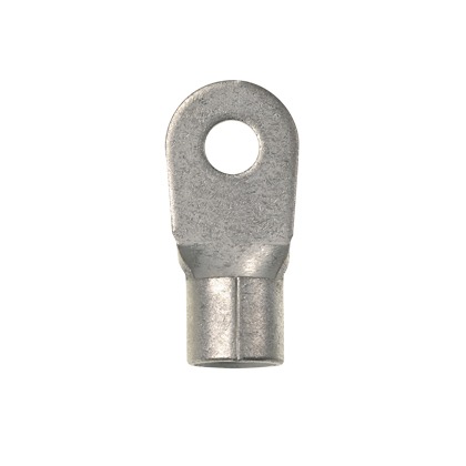 Ring Terminal, Copper, Silver, 8 AWG, #8 Stud Size
