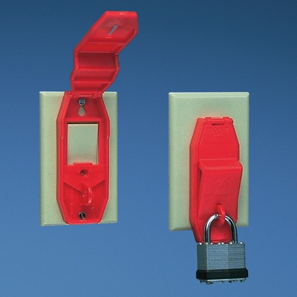 Toggle Switch Lockout, Polypropylene, Red