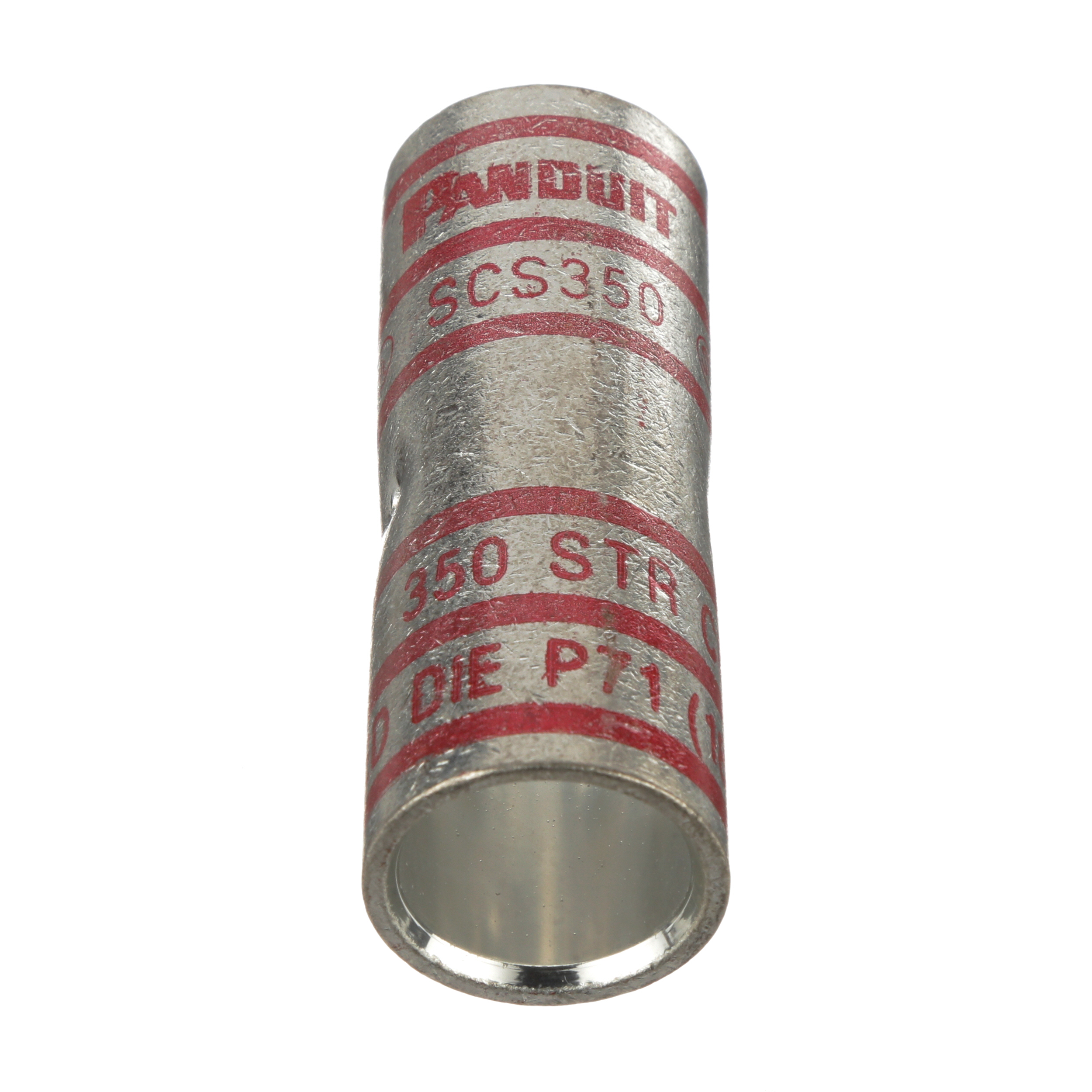 Compression Splice, Copper, Red, 350 kcmil Conductor Size
