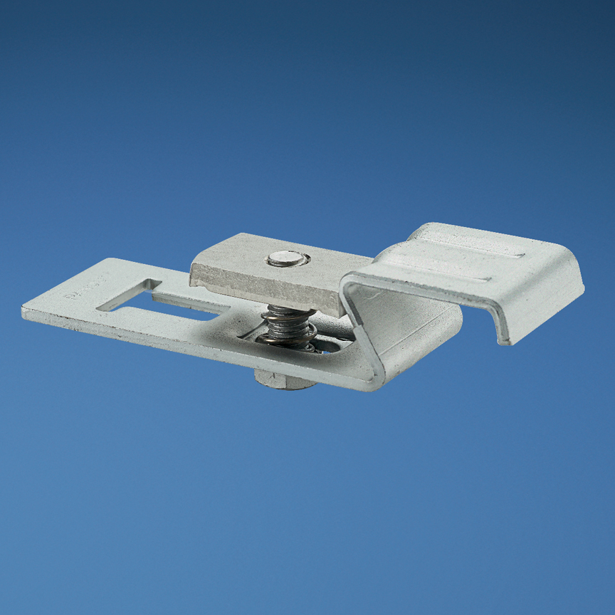 Cable Cleat Bracket, Galvanized Steel, Natural, Strut Rung, 4.12 x 0.9 Inch Size