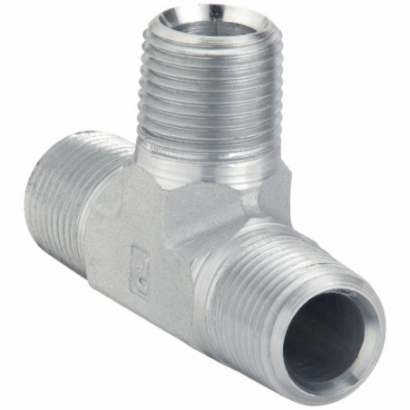 PARKER 1 RRS-S Tee, Steel, 1 Inch X 1 Inch X 1 Inch Fitting Pipe Size, Male Npt X Male Nptf X Male | CV3XAV 60UT18