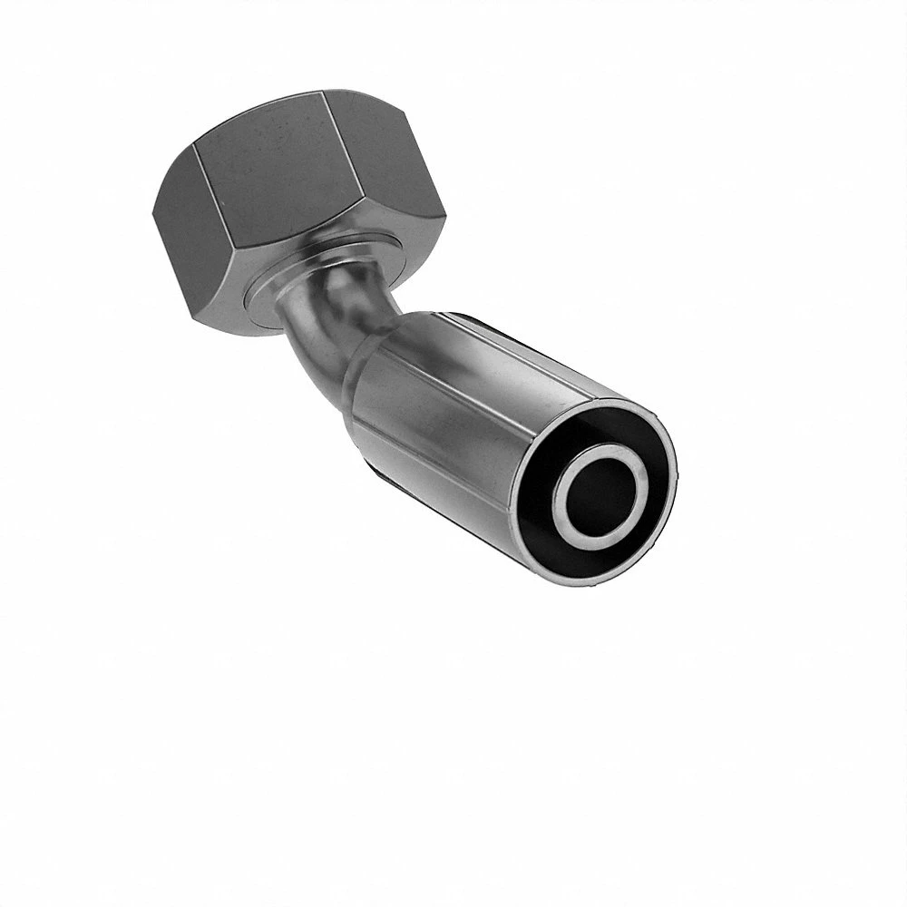 PARKER 10C43-20-10 Hydraulic Crimp Fitting, Steel x Steel, 45 Deg Elbow, -10 | CT7EEH 55CZ02
