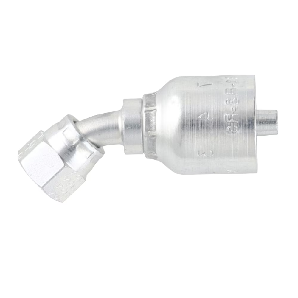 PARKER 13777-10-10 Hydraulic Crimp Fitting, Steel x Steel, 45 Deg Elbow, -12 | CT7EEZ 55CZ82