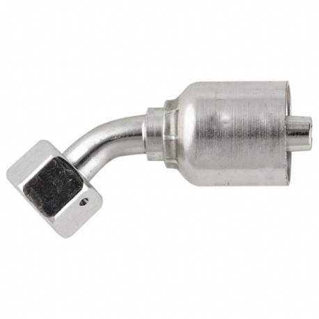 PARKER 1C443-12-6 Hydraulic Crimp Fitting, Steel x Steel, 45 Deg Elbow, -6 | CT7EGD 55DA87