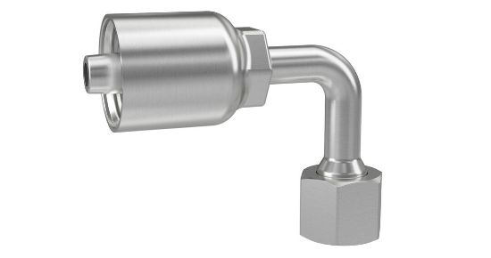 PARKER 1J543-8-6 Hydraulic Crimp Fitting, Steel x Steel, 90 Deg Bulkhead Elbow, -6 | CT7EGX 55DD47