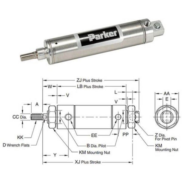 PARKER 2.50CDXPSRMYC02.75