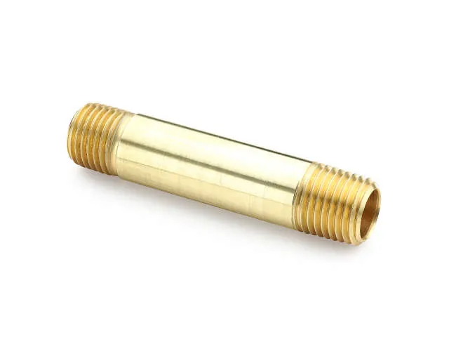 PARKER 215PNL-2-15 Nipple, Brass, 1/8 Inch X 1/8 Inch Fitting Pipe Size | CT7HUR 60WG76