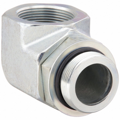 PARKER 24-1 1/2 AOEG-S 90 Deg. Elbow, Steel, 1 1/2 Inch X 2 Inch Fitting Pipe Size, Male Sae-Orb X Nptf | CT7EBM 60UX77