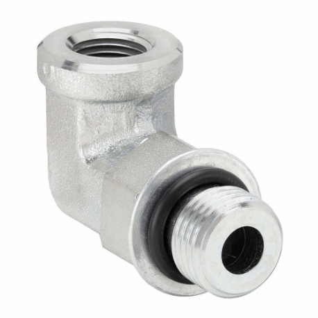 PARKER 4-1/4 AOEG-S 90 Deg. Elbow, Steel, 1/4 Inch X 1/4 Inch Fitting Pipe Size, Male Sae-Orb X Female Nptf | CT7ECK 60UZ86