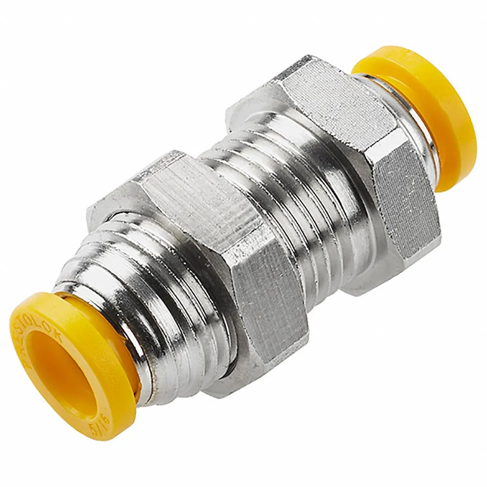 PARKER 62PLPBH-12M Metric Metal Push-to-Connect Fitting, Nickel Plated Brass | CT7JHH 791C73