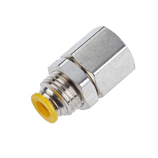 PARKER 66PLPBH-10M-6G Metric Metal Push-to-Connect Fitting, Brass, Push-to-Connect x BSPP, 10 mm Tube OD | CN8LYD 791C85