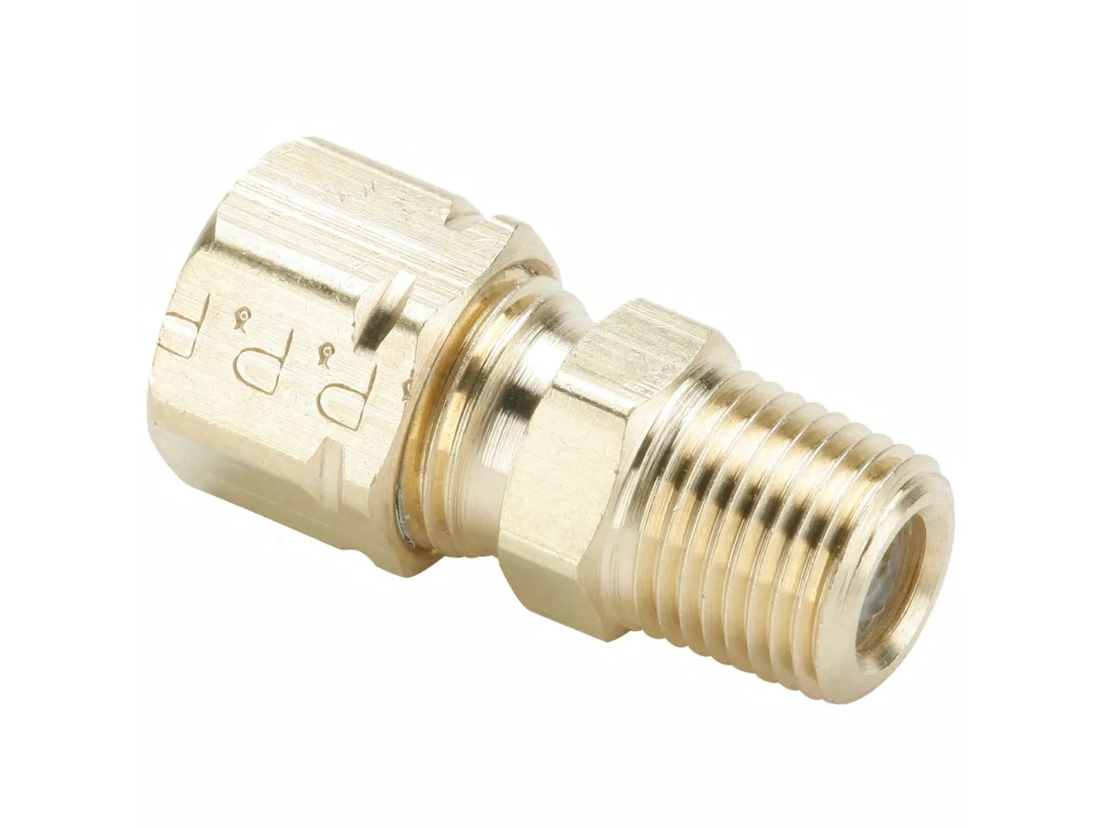 PARKER 68CA-3-2 Connector, 3/16 Inch Outside Diameter, Brass | AE9QJV 6LJ02