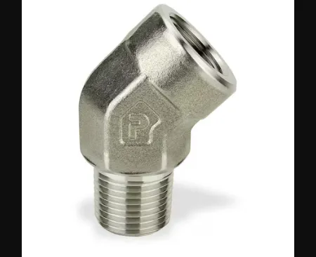 PARKER 8-8 SVE-SS 45 Deg. Street Elbow, 316 Ss, 1/2 Inch X 1/2 Inch Fitting Pipe Size, Male Npt X Female Npt | CT7CLF 60XG14