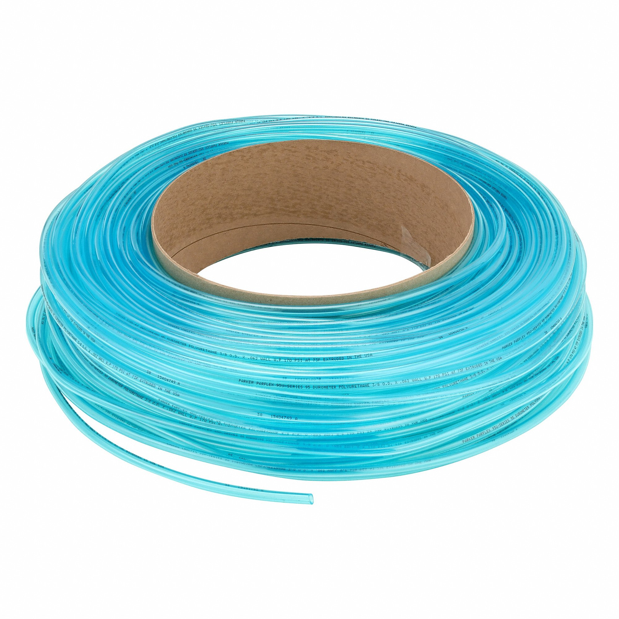 PARKER 95U-6-062-TBL-0500 Tubing, Polyurethane, ID. 1/4 Inch, OD. 3/8 Inch, 500 Ft Length, Blue, Air/Water | CT7KZR 797DE7