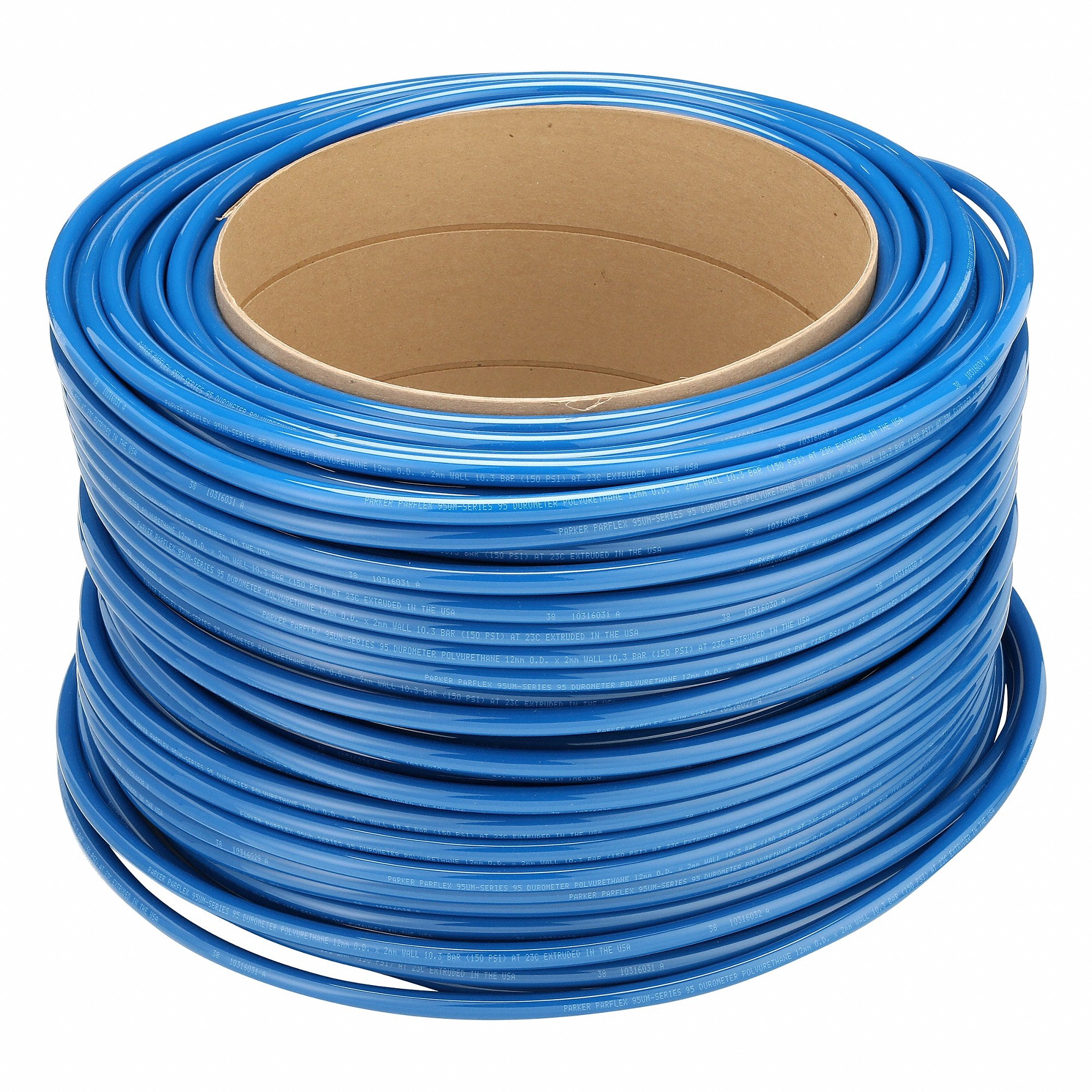 PARKER 95UM-12X2-BLU-0500 Tubing, Polyurethane, ID. 10 mm, OD. 12 mm, 500 Ft Length, Blue | CT7LAN 797DL8