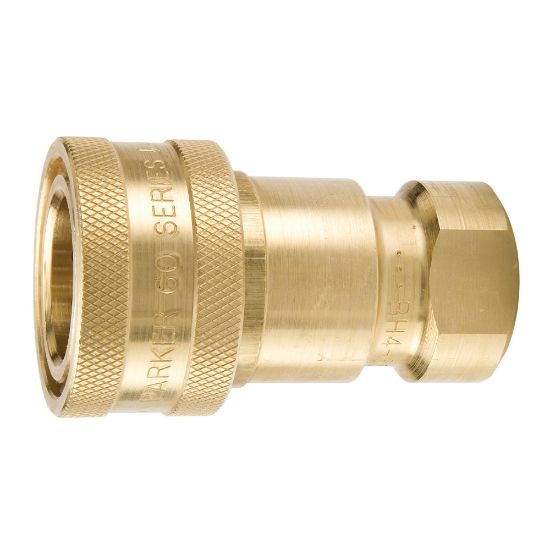 PARKER BH6-60W Hydraulic Quick Connect Hose Coupling, 3/4 Inch Coupling Size, Brass | CT7GDG 55KU53