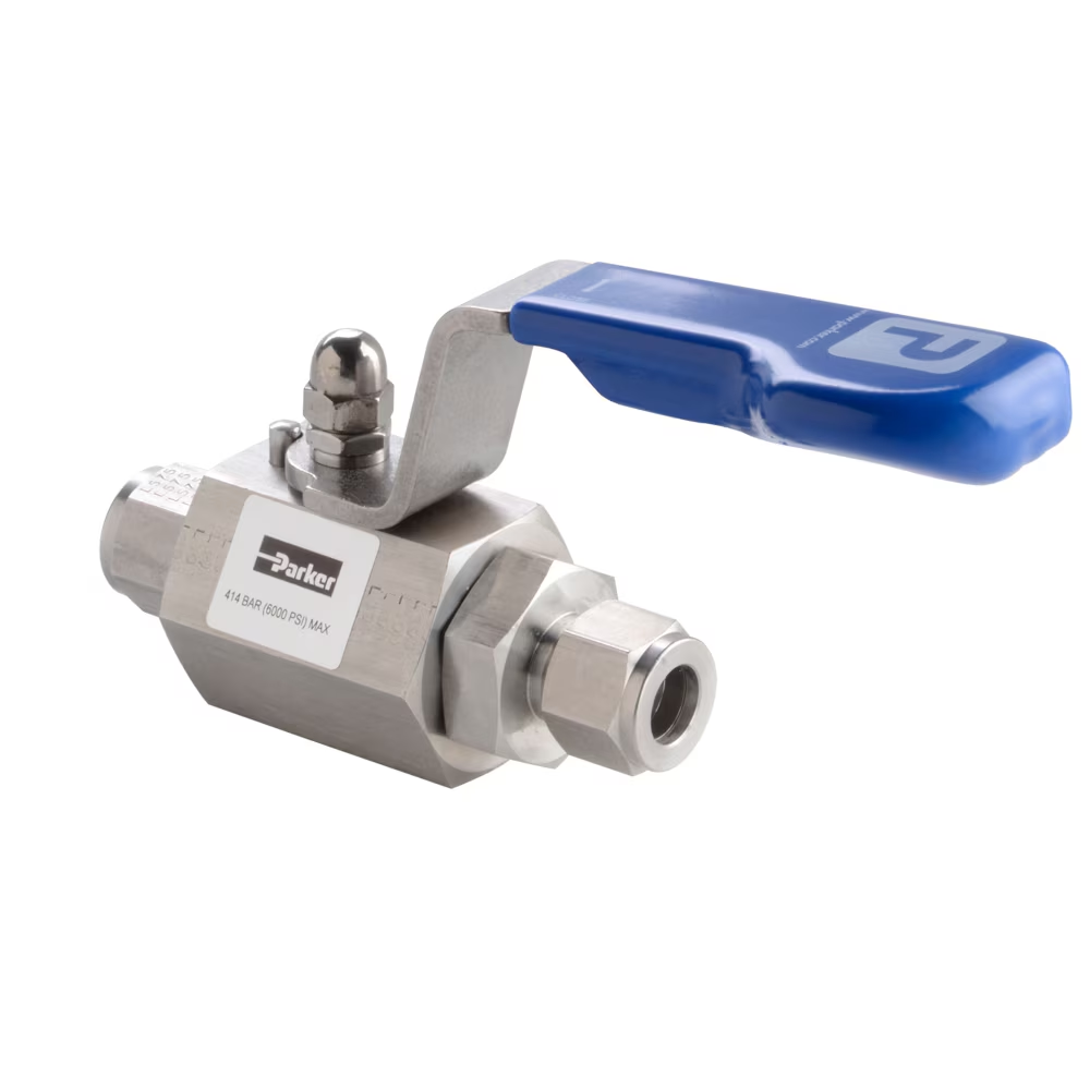 PARKER HPBVB16FF Ball Valve, 1 Inch Pipe, 6000 PSI CWP, -65-450 Deg F, Female NPT, FNPT x FNPT | CT7CQV 803DY8