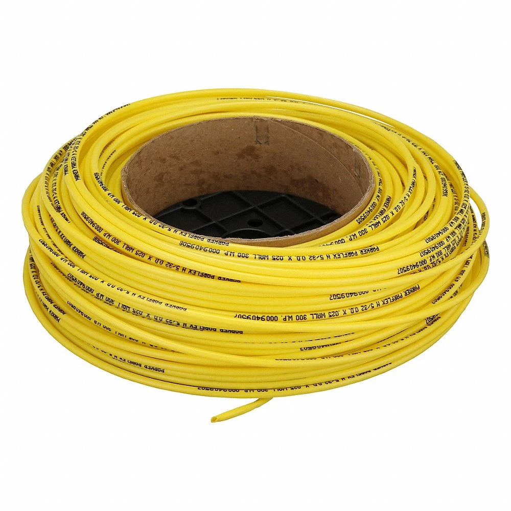 PARKER N-2.5-025-YEL Tubing, Nylon, Yellow, 5/32 Inch OD, 3/32 Inch Id, 250 Ft Length, Shore D 62 | CT7KXJ 797DV9