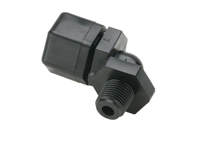 PARKER N4ME2 Male Elbow, 90 Degrees, Nylon, 1/4 Inch Size Tube OD, 1/8 Inch Size Pipe Size | CT7HLH 2GUW5