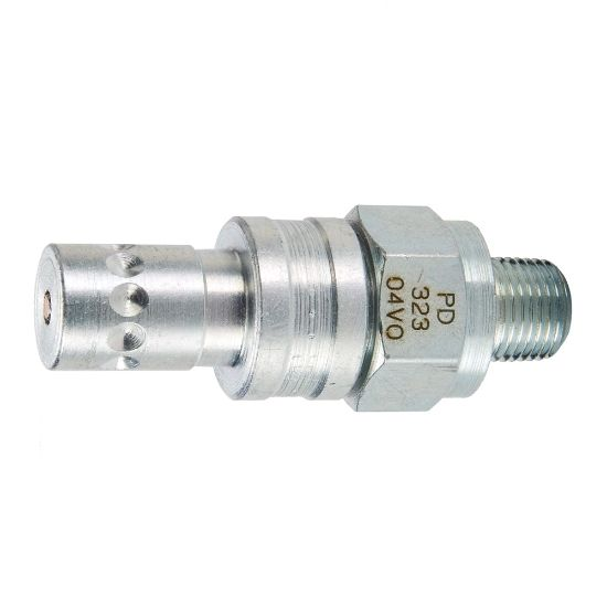 PARKER PD331 Nipple, 1/8 Inch Body Size, 3/8-24 Inch Thread Size, Steel | BX4ZFP