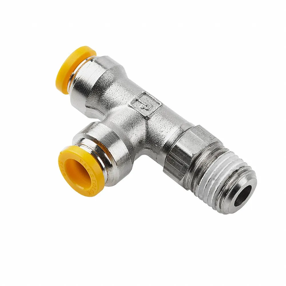 PARKER W171PLP-10M-4R Metric Metal Push-to-Connect Fitting, Nickel Plated Brass | CT7JHJ 791CC2
