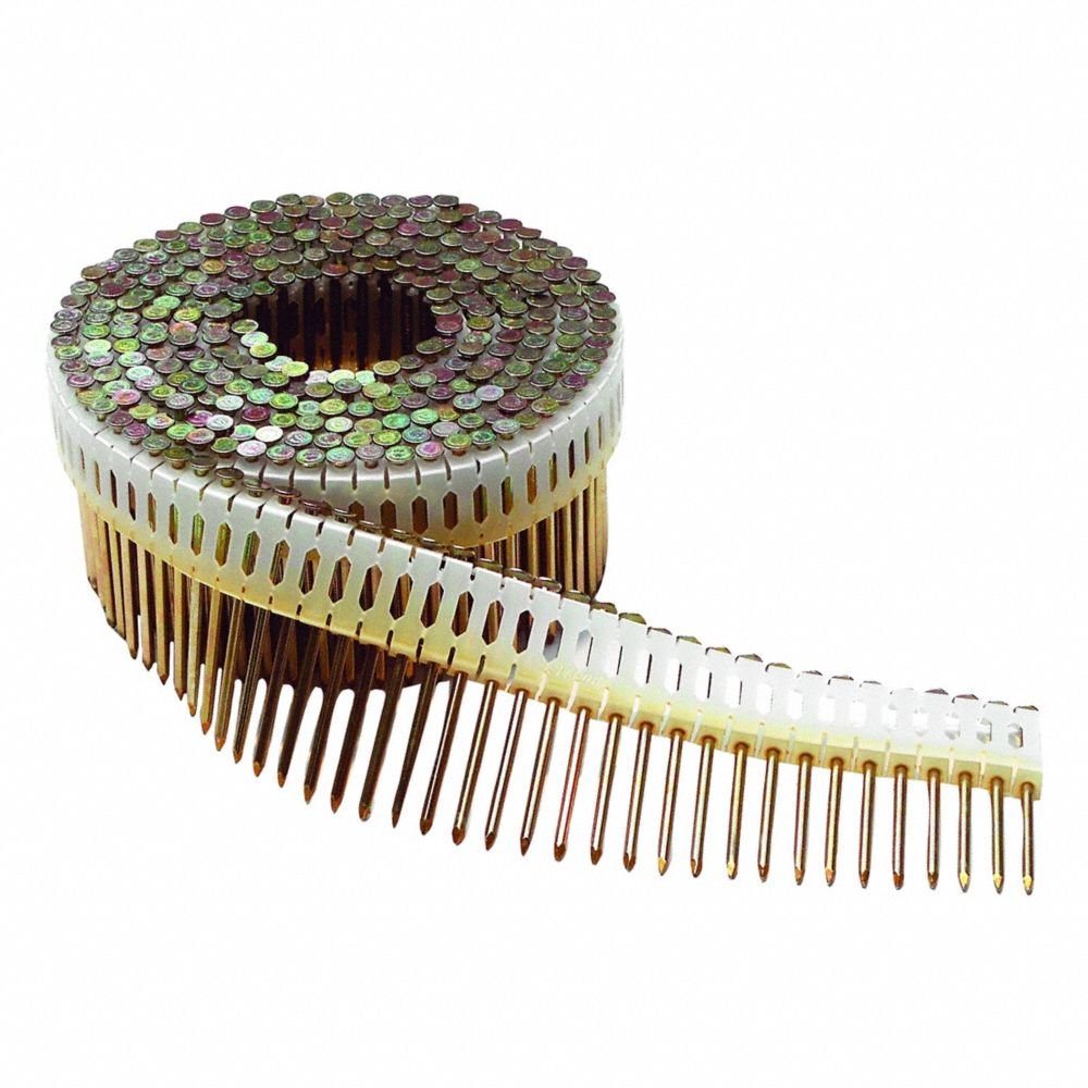 Siding Nails, Full Offset Round, Ring, 1 7/8 Inch Lg, 0.099 Inch Shank Dia